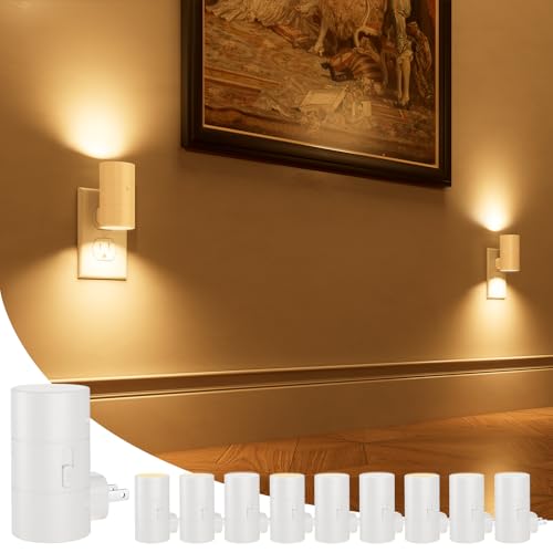 Image of NIORSUN Night Lights Plug into Wall, Dimmable with 3 Color Modes & Auto On /Off Sensor, Ultra-Slim Nightlight for Hallway, Bathroom, Bedroom, Nursery, Kitchen (10 Pack, White)