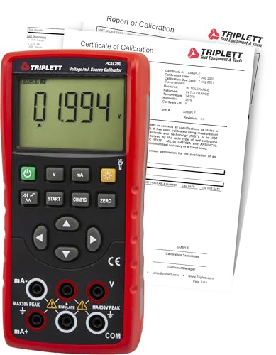 Triplett PCAL200 Precision DC Voltage and Current Source Calibrator with Certificate of Traceability to NIST