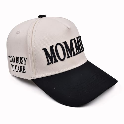 Image of Mommin Trucker Hat, Adjustable Embroidered Vintage Two-Tone Mama Baseball Cap