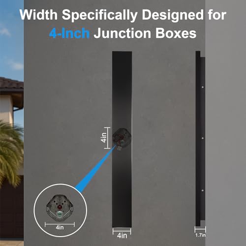 Image of Modern Outdoor Wall Lights - 2pack 70.8inch 3000k Black Exterior Light Fixtures Wall, Porch Lights Outdoor Wall Sconce, Patio Long Strip Wall Light Fixture Outside for Garage, House(4.72 Inch Wide)