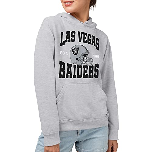 Junk Food Clothing x NFL - Las Vegas Raiders - Team Helmet - Unisex Adult Pullover Fleece Hoodie for Men and Women - Size X-Large - Image 2