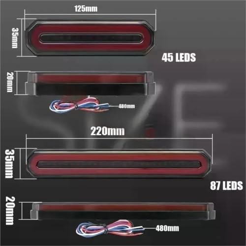 Clignotants fluides 3 en 1 LED HRTLSS à défilement dynamique 125mm - 3