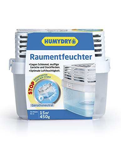 HUMYDRY® Luftentfeuchter Premium 450 g – Schützt Räume bis 35 m³ vor Schimmel, Kondensation & modrigen Gerüchen, reguliert hohe Luftfeuchtigkeit, einfache Handhabung