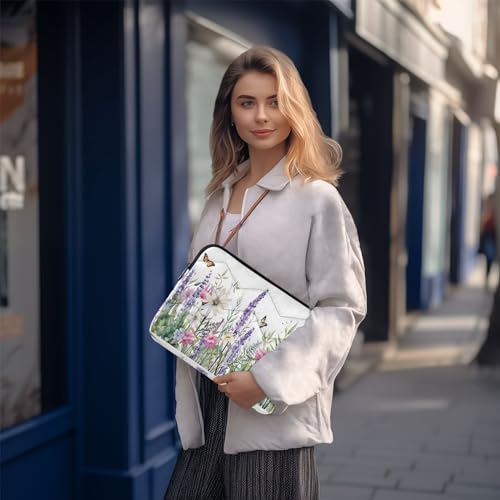 Funda para laptop de 13-14 pulgadas con diseño floral miniatura 7