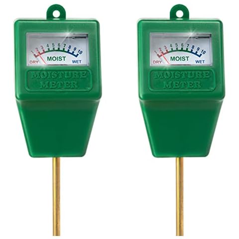 Hiltex 61127 Soil Moisture Meter, 2 Pack, 11” Soil Probe, Plant Water Meter for House Plants, Soil Tester for Plant Care, Wet/Dry Soil Test Kit, Dirt Humidity Meter Indoor Plant, Gardening Gadgets Cover