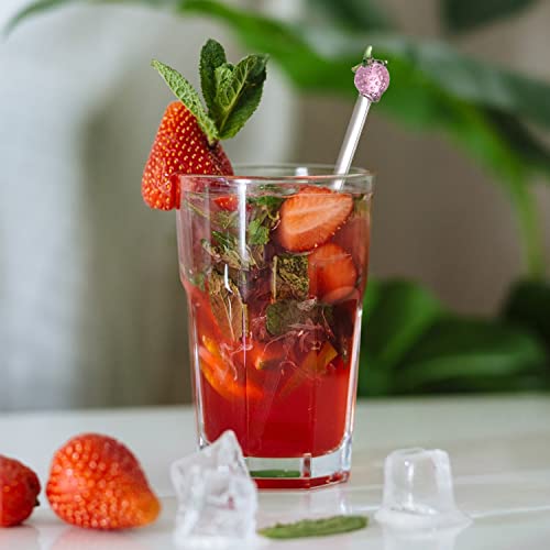 6Pcs Glass Swizzle Stick Coffee Cocktail Juice Milk Drink Swizzle Stick #TOP3