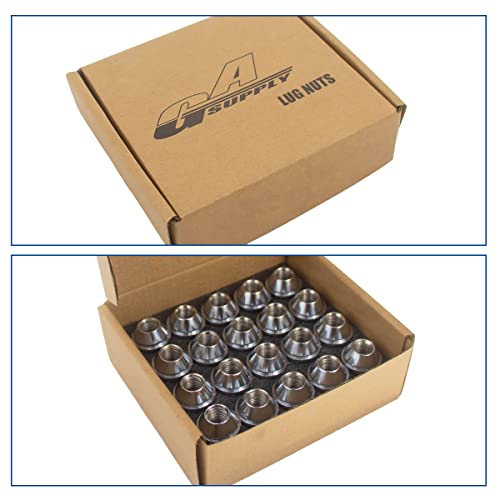 Gasupply M12X1.5 Lug Nuts 1.25", Compatible With Focus, Fusion, Escape, Ecosport, Fiesta, Lincoln, Mkc, Mkz, Oem Factory Style Replacement Lug Nuts, 20 Pack #TOP6