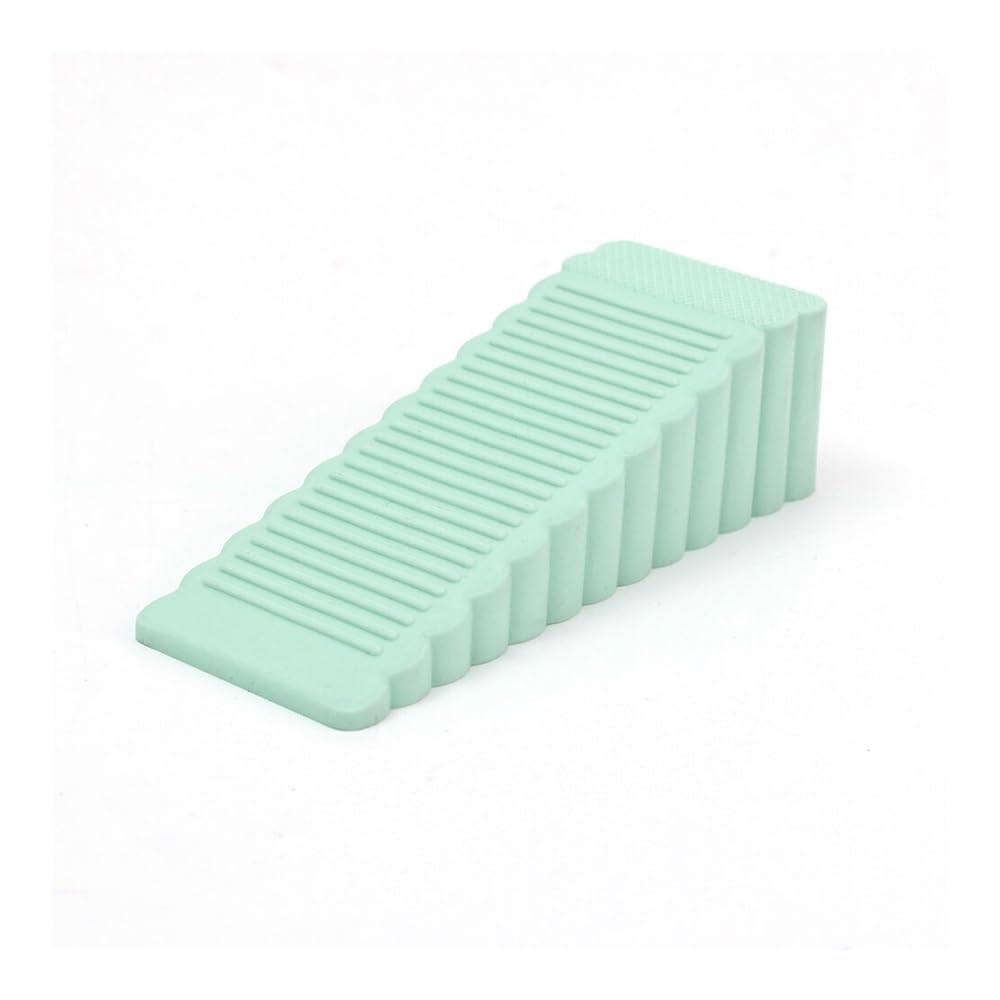 Safety Rubber Door Stop Stoppers Block Wedge Doorstops Rear Retainer Anti-Collision Stop(Green)