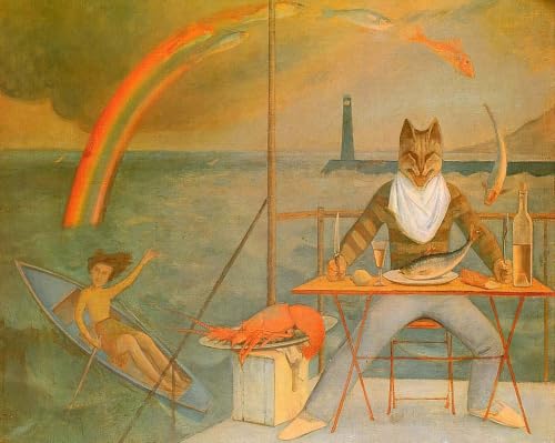 Balthus Le Chat Méditerranéen estampe déco pour habiller un mur vide 50x40cm
