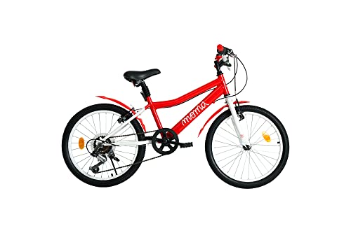 Moma Bikes Bicicleta Infantil 20 pulgadas 6v, Juventud Unisex, Rojo, Talla única