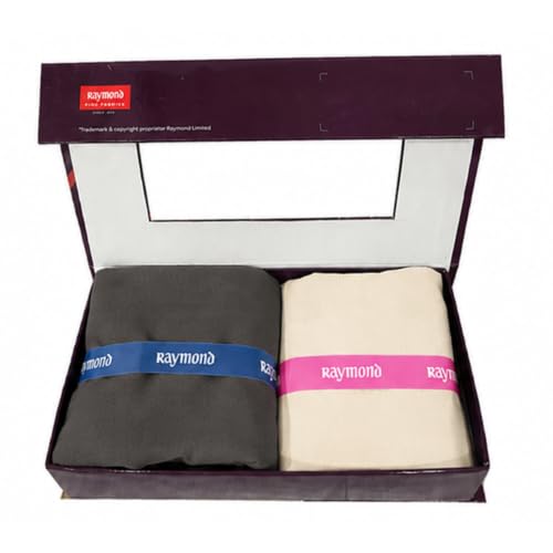 Image of Raymond Fabrics Men's Unstitched Shirt and Pant Fabric Combo | Premium Poly Viscose Dress Material Set with Presentation Gift Box | Formal & Casual Tailoring Fabric