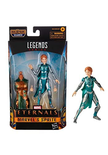 Image of Marvel Hasbro Legends Series The Eternals Sprite 6-Inch Action Figure Toy, Movie-Inspired Design, Includes 2 Accessories, Ages 4 and Up | Marvel Legends Eternals 6 Inch Action Figure BAF Gilgamesh - Sprite