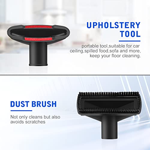 Lanmu Universal Vacuum Attachments, 32Mm(1 1/4 Inch) And 35Mm(1 3/8 Inch) Dust Brush Crevice Tool Nozzle Adapter Accessories Cleaning Kit For Standard Hose (6 Pack) #TOP2