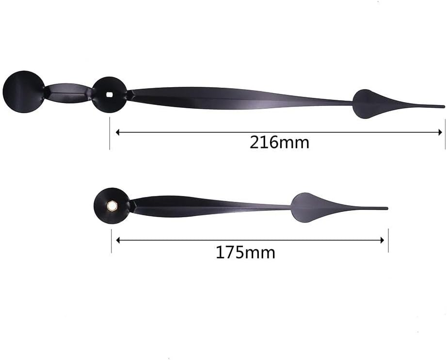 FMURY Quartz DIY Wall Clock Movement Mechanism Battery Operated DIY Repair Parts Replacement Long Spade Hands
