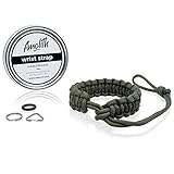 Kamera-Handschlaufe aus Paracord von Amolith® | Farbe: Army Green | Flechtmuster: Cobra | Handgelenkschlaufe Kameraschlaufe Kameraband Trageschlaufe | AML-8315