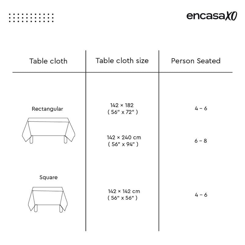 Image of Encasa XO Printed Table Cloth 8 ft for 6 to 8 Seater Dining Table, 100% Silky Polyester, Machine Wash to Remove Food Stains, Non-Fading, Non-Shrinking, Cheap & Durable - Big Triangles Apricot