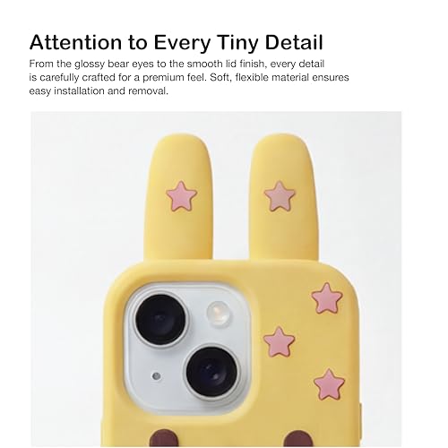 Image of amazon basics Back Cover Case for iPhone 15 Scratch Resistant Anti-Slip TPU Shockproof 3D Protective Durable Adorable Cartoon Star Design Case for Girls & Women
