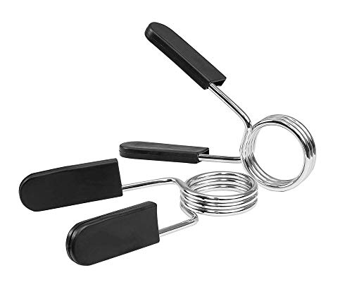 Dickplay Barbell Spring Collar Clips 2 Inch,Oefening kragen Halterklemmen voor Olympische Bars Gewicht Gym Fitness Training Halters, Zachte Plastic Handvaten,Hoogwaardig staal, Veilig en Betrouwbaar