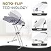 Dazzl 360° Dual-Sided Iron Board - Torso-Shaped Ironing Board Full Size with 8-Level Adjustable Height, Rotatable & Detachable Iron Holder, Garment Clips - HDPE Heat-Resistant Surface