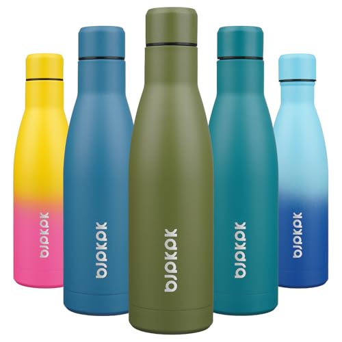 Image of BJPKPK 17oz Skinny Insulated Water Bottle, Stainless Steel Flask