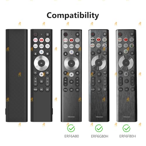 Image of RAYA Silicone Cover Compatible with 2026 Hisense TV Remote E7Q Pro / E7S Pro / U6N Pro Model TV Remote Protection Case (Black)