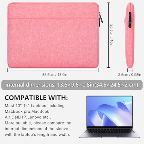 HEDUGO Laptop Sleeve Case with Accessory Pocket Padded Computer Carrying Pouch 13 to 14 inches Compatible with MacBook Air/Pro Protective Laptop Cover for 13” to 14” Chromebook/Notebook/Tablet by HEDUGO - Used condition - Image 5