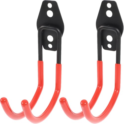 LEDMOMO 2個 ガレージ収納にな壁掛け属フック 丈夫で多用途な工具 自転車 はしご用掛け具 工房 倉庫 屋外対応