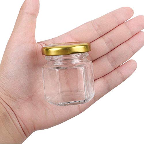 Image of 24 pcs Glass Mason Jars 100 ML Mini Jars with Metal Airtight Lid, for Jam, Jelly, Crafts, Spices, Dry Food Storage,for Baby Food, Crafts, Spices, Dry Food Storage (24, 100ml)