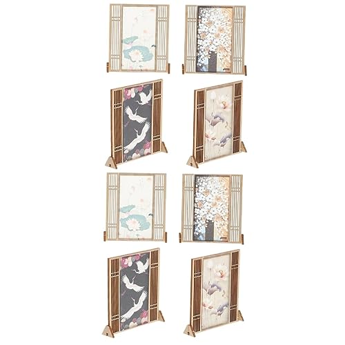 Toyvian 2 Juegos Mini Pantalla Simulada Separadores De Ambientes Japoneses Biombos Tradicionales Chinos Tabique Niño Pegatinas De Papel De Escritorio Pequeña Partición