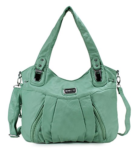 Scarleton Satchel Handbag for Women, Ultra Soft Washed Vegan Leather Crossbody Bag, Shoulder Bag, Tote Purse, Mint, H147253