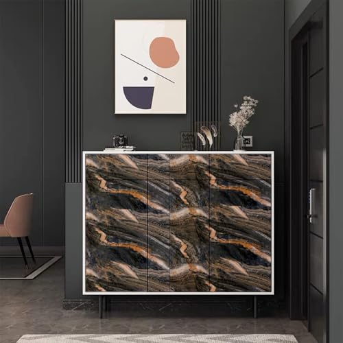 Image of VOLITO Self Adhesive Marble Wallpaper Kitchen Wallpaper Oil Proof & Waterproof Wallpaper for Cabinet Makeover, Almirah, Plastic & Tabletop, Wardrobe (60x200cm) (V-New red Rocks)
