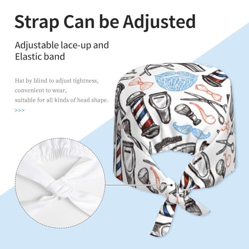 Image of Surgical Caps Men Women, Scrub Cap with Sweatband Adjustable
