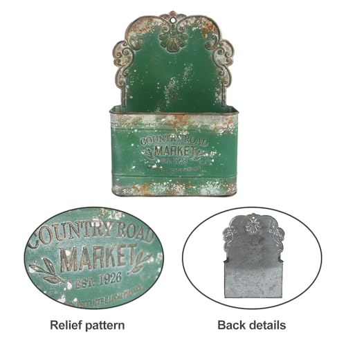 All-Chic-Metal-Wall-Planter-Outdoor-Wall-Hanging-Planter-Rustic-Wall-Mount-Planter-Outdoor-Wall-Planter-for-Farmhouse-Garden-Decor-Green