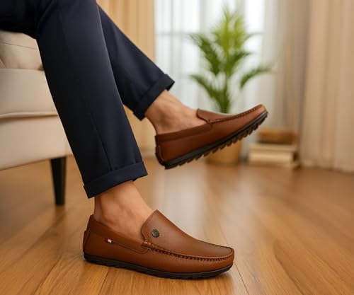 Image of Kraasa Men Stylish Causal Loafers | Premium Outdoor| Lighweight Slip-On's | Soft Cushioned Insole | Super Flexible, Comfortable for Men