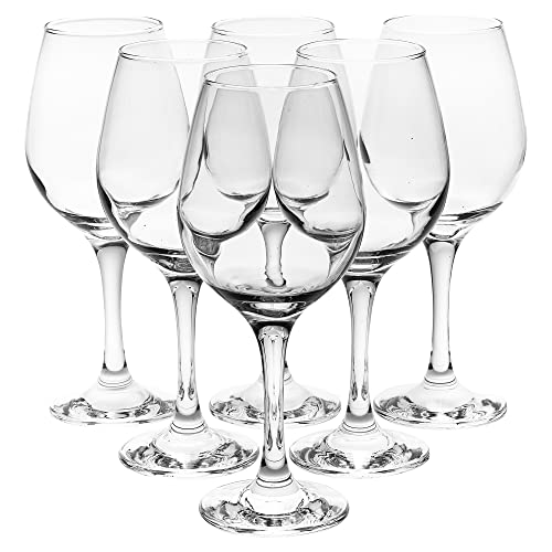 Queensway Home & Dining 6 Piece Wine Glasses Set Qeensway Tall Stemmed Red White Wine Cups Dinner Party