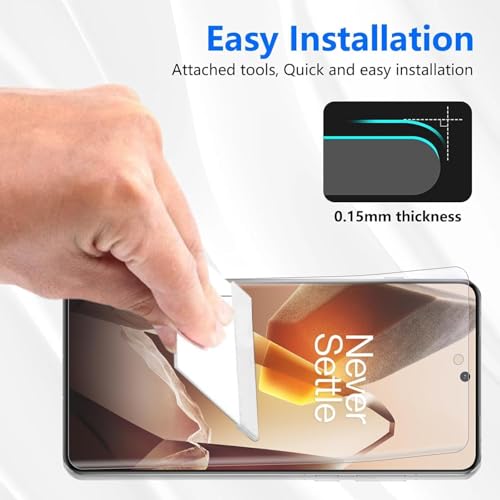 Image of SHILD Screen Protector for Oneplus 13 (6.82 inch Curved Display) | HD Clear Flexible Film | Bubble-Free Easy Installation Kit | Scratch Resistant | Case Friendly (Pack of 2)