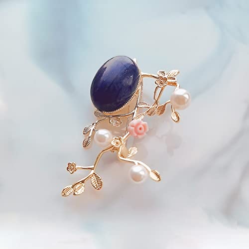 Image of Brooches for Women with Crystal, Pink Flower, Rhinestone Brooches Pins Elegant Jewelry Blossom Fashionable Gifts Ladies Bouquet Brooches Pin for Birthday, Party, New Year, Wedding