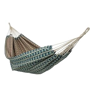 Sunnydaze Double Jacquard Hammock – Large 2-Person Hammock for The Backyard or Patio – Polyester Outdoor Hammock – Retro Waves