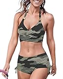 Anlässe: Zweiteiliges Bikini-Set, leicht und tragbar, ideal für Strand, Schwimmbad, tropische Ferien, Sommer, Wasserspiele, Flitterwochen usw