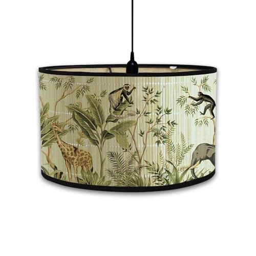 FANSU Abat-Jour en Bambou Classique Moderne Tambour Abat-jour, Remplacement Abat, Jour Fait à la Main, pour Lampe de Table, Suspension, Lampe de Chevet,...
