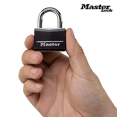 Image of Master Lock 141Q Covered Aluminum Keyed Padlock, 4 Pack, Black