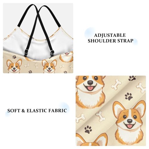 senya Girls Swimsuits One-Piece Swimwear Tie Bathing Suit Beach Summer Round Neck 5-6T Cute Dog Bone Footprint Pattern3