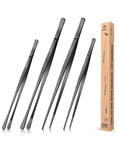 4 Pcs Bundlepro Stainless Steel Tweezers