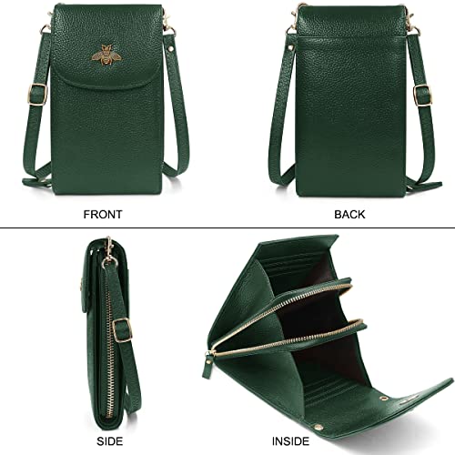 HNOOM Crossbody Telefoontas Vrouwen Echt Lederen Telefoontas Kleine Mobiele Telefoon Crossbody Schoudertas Portemonnee… - Image 5