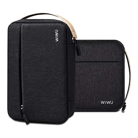 WIWU Multi-Functional Digital Storage Bag Electronic Accessories Travel Organizer Bag Black M Cover