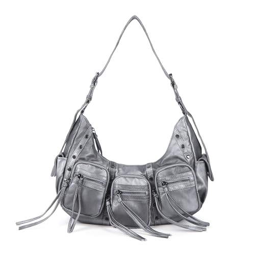 Image of Angel Kiss Hobo Bags Purse for Women Y2K Shoulder Bag Multi Pockets Designer Satchel Studded Handbags with Strap