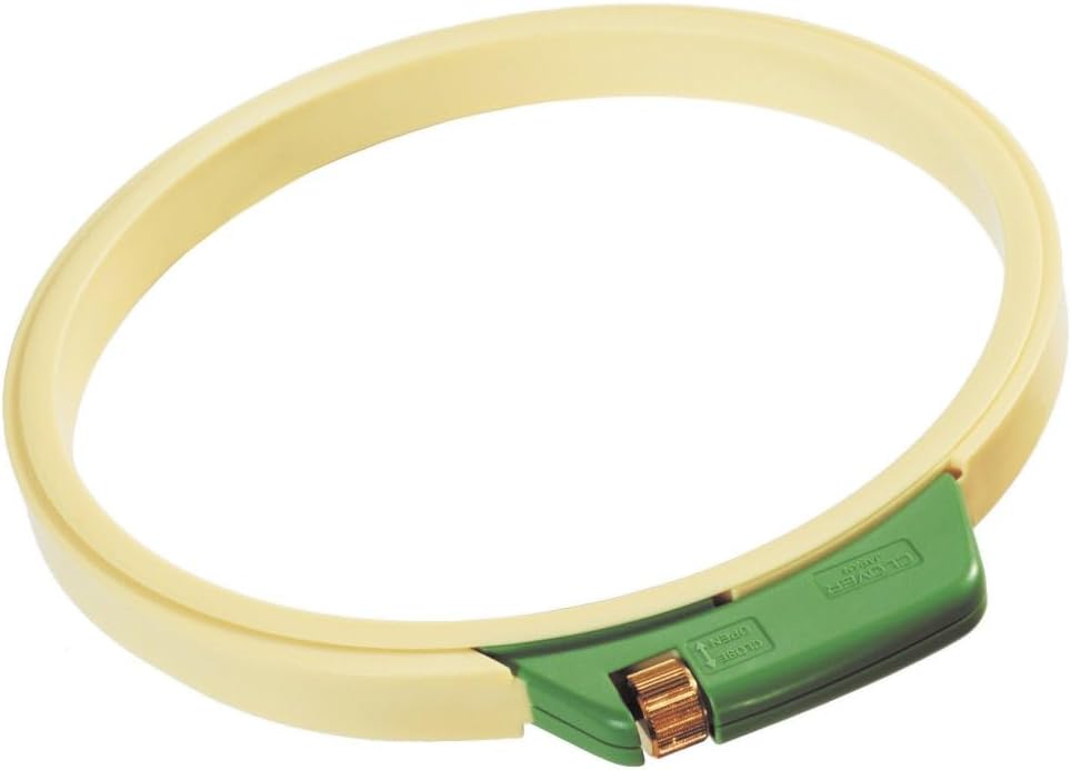 Clover 7 Inch Embroidery Hoop - Secure Grip Stitching Tool for Tight Fabric Hold & tangle-Free Threads