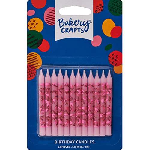 Pink Camo Print Birthday Cake Candles - 12 ct