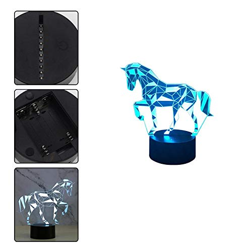 Renquen, lampada per bambini con 7 colori che cambiano a tocco, 1,5 m, cavo USB, decorazione da scrivania, lampada 3D a LED illusione luce notturna, comodino ottico luci notturne per bambini - Image 3