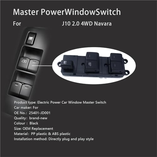 Interrupteur de vitre électrique 25401-JD001 à commande fluide - 4